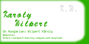 karoly wilpert business card